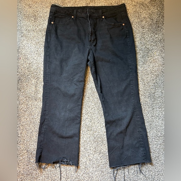 H&M Denim - H&M Stylish Black Women's Jeans, high waited, flare, cropped length